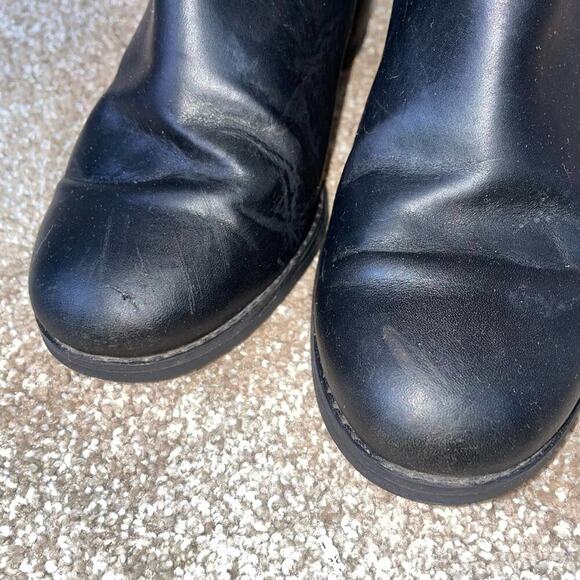 Timberland Women’s Boots Ankle Black Leather 2.5” Suspension Heel Pull On SZ 8 - Picture 7 of 8